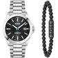 Gray Stainless Steel Dress Watch