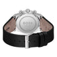 Gray Leather Dress Watch