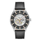 Black Leather Dress Watch