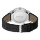 Black Leather Dress Watch