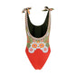 Multicolor Polyamide One-Piece Swimsuit