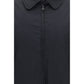 Black Cotton Full-Length Jacket