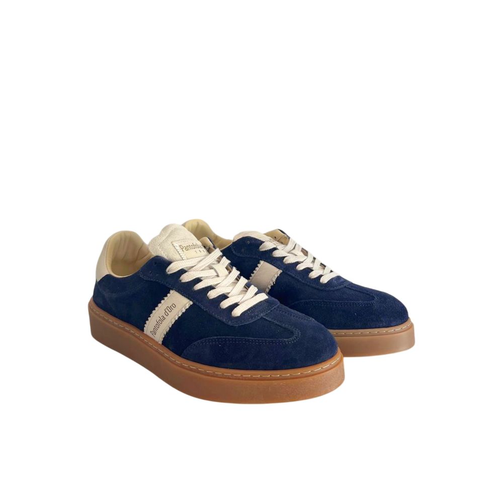 Blue Suede Men Sneakers