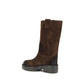 Brown Calf Leather Bos Taurus Ankle Boots