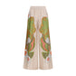 Multicolor Silk Casual Pants