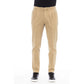 Beige Cotton Men's Pant