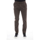 Brown Cotton Men Pant