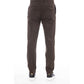 Brown Cotton Men Pant