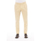 Beige Cotton Men Pants