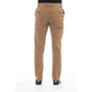 Beige Cotton Men Pants