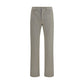 Beige Cotton Tapered Jeans