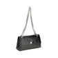 Black Suede Leather Shoulder Bag