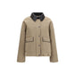 Beige Cotton Leather Jacket