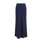 Blue Silk Long Skirt