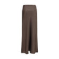 Brown Silk Long Skirt