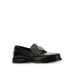 Black Leather Slip-On Loafers