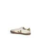 Beige Calf Leather Bos Taurus Athletic Sneakers