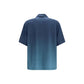 Blue Viscose Pattern Shirt