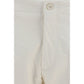 Beige Viscose Casual Pants