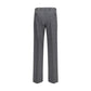 Gray Polyester Dress Pants
