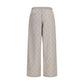 Beige Cotton Casual Pants