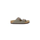 Gray Synthetic Strap-On Sandals
