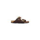 Brown Leather Flat Sandals