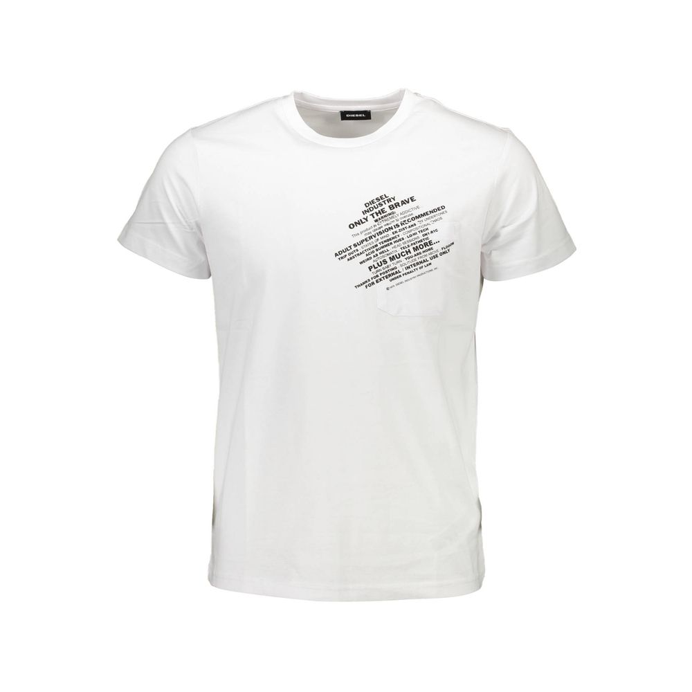 White Cotton Mens T-Shirt