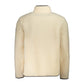 Beige Polyester Men Sweater with Multiple Pockets