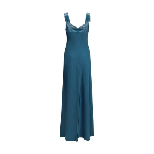 Blue Acetate Casual Dress