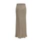 Beige Silk Long Skirt