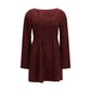 Bordeaux Acetate Casual Dress