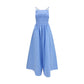 Blue Cotton Casual Dress