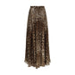Beige Silk Long Skirt