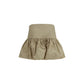 Beige Cotton Mini Skirt