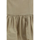 Beige Cotton Mini Skirt