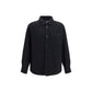 Black Cotton Full-Length Jacket