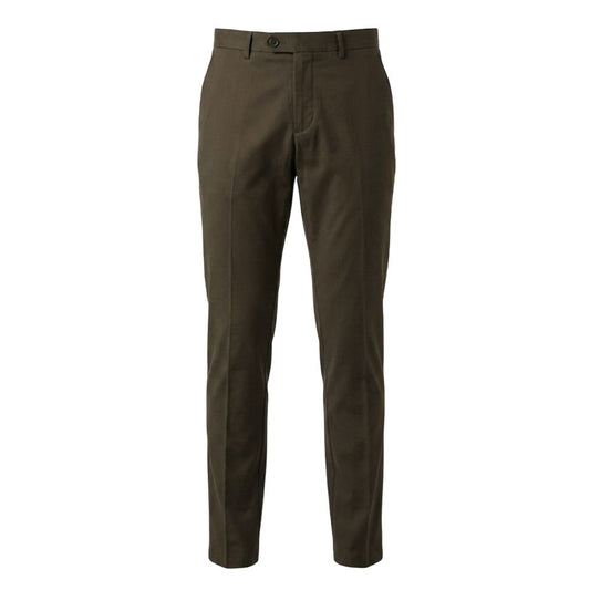 Green Cotton Men Pant