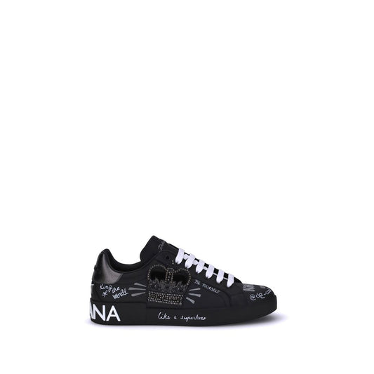 Black Calf Leather Bos Taurus Athletic Sneakers