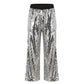 Grey Polyester Women Pants