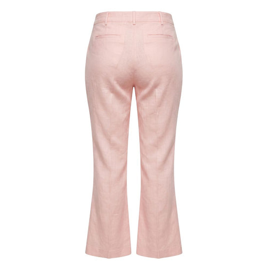 Pink Flax Women Pants