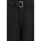 Black Cotton Chino Pants