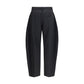 Black Polyester Casual Pants