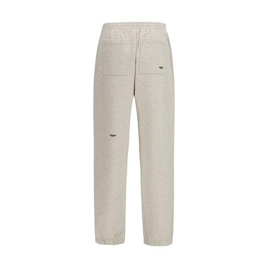 Beige Cotton Casual Pants