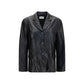 Black Lambskin Blazer