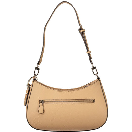 Beige Polyurethane Women's Bag