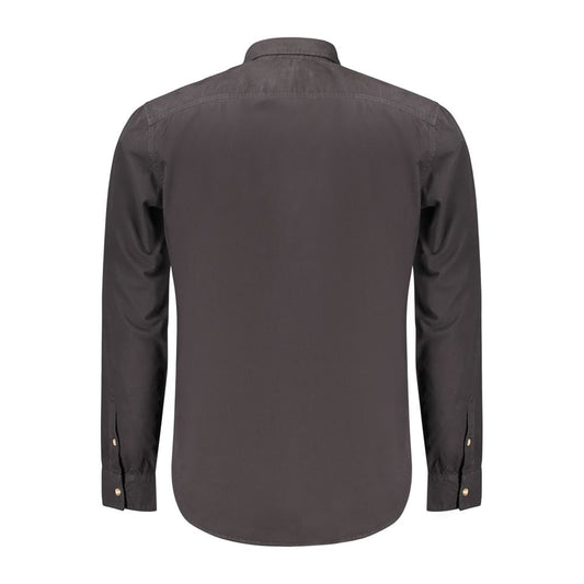 Black Cotton Men's Shirt