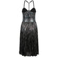 Black Polyester Women Dress