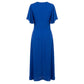 Blue Polyester Women Dress