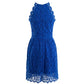 Blue Polyester Women's Dress